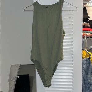 Zara Sage Green bodysuit Top